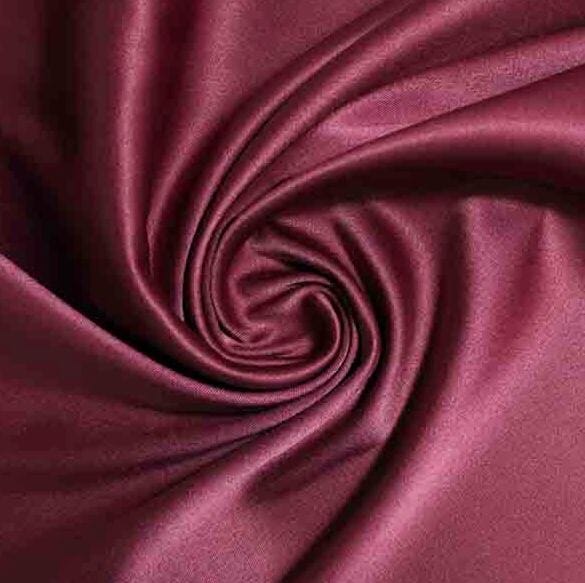 Ultra Burgundy Duchess Satin Fabric