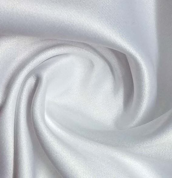 White Duchess Satin Fabric