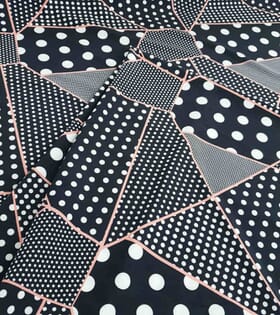 Printed Supersoft - Abstract Polka Dots - Navy & White