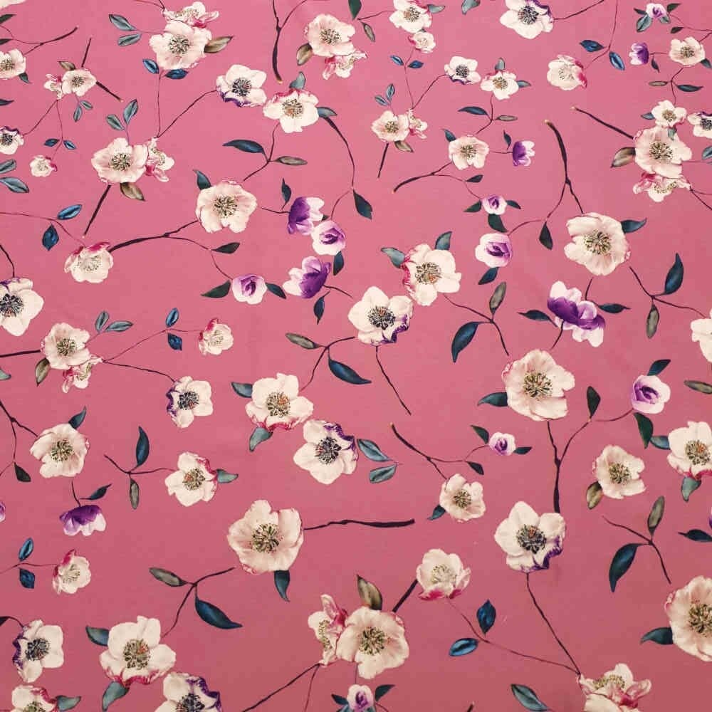 Printed Supersoft - Floral - Rose Pink