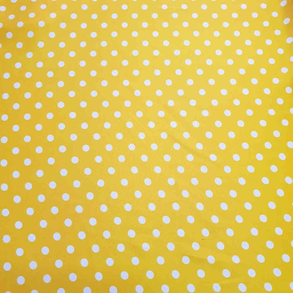 Printed Mini-Matt - Polka Dots - Canary Yellow