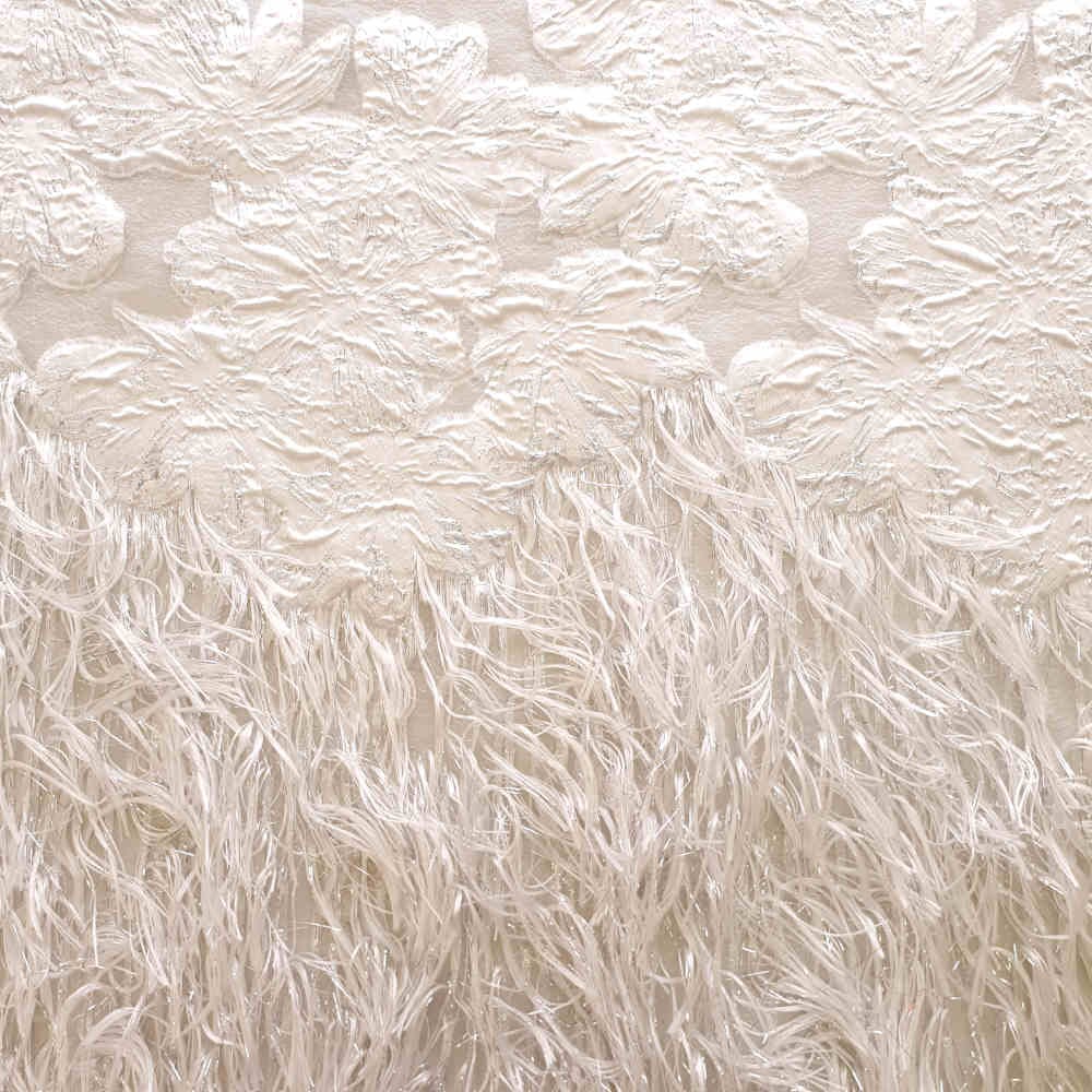 Feather Brocade - White
