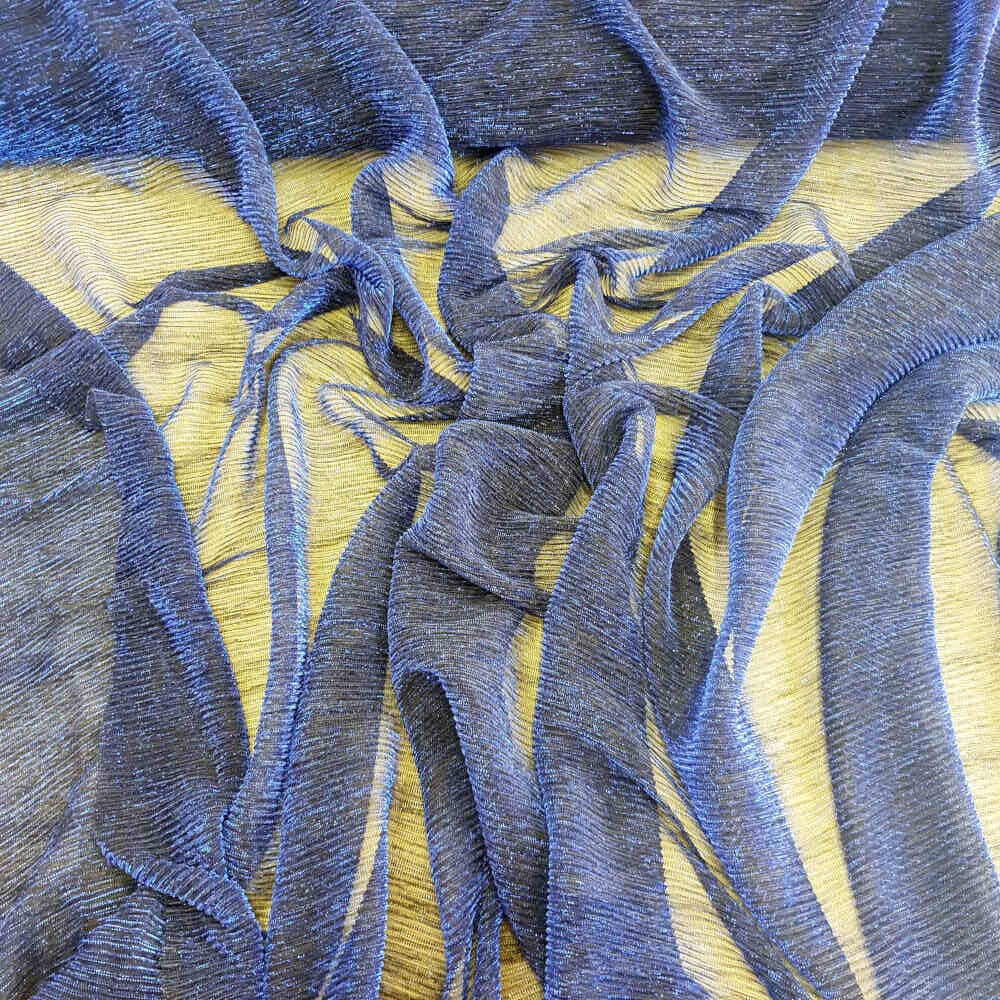 Pleated Limelight - Navy Blue