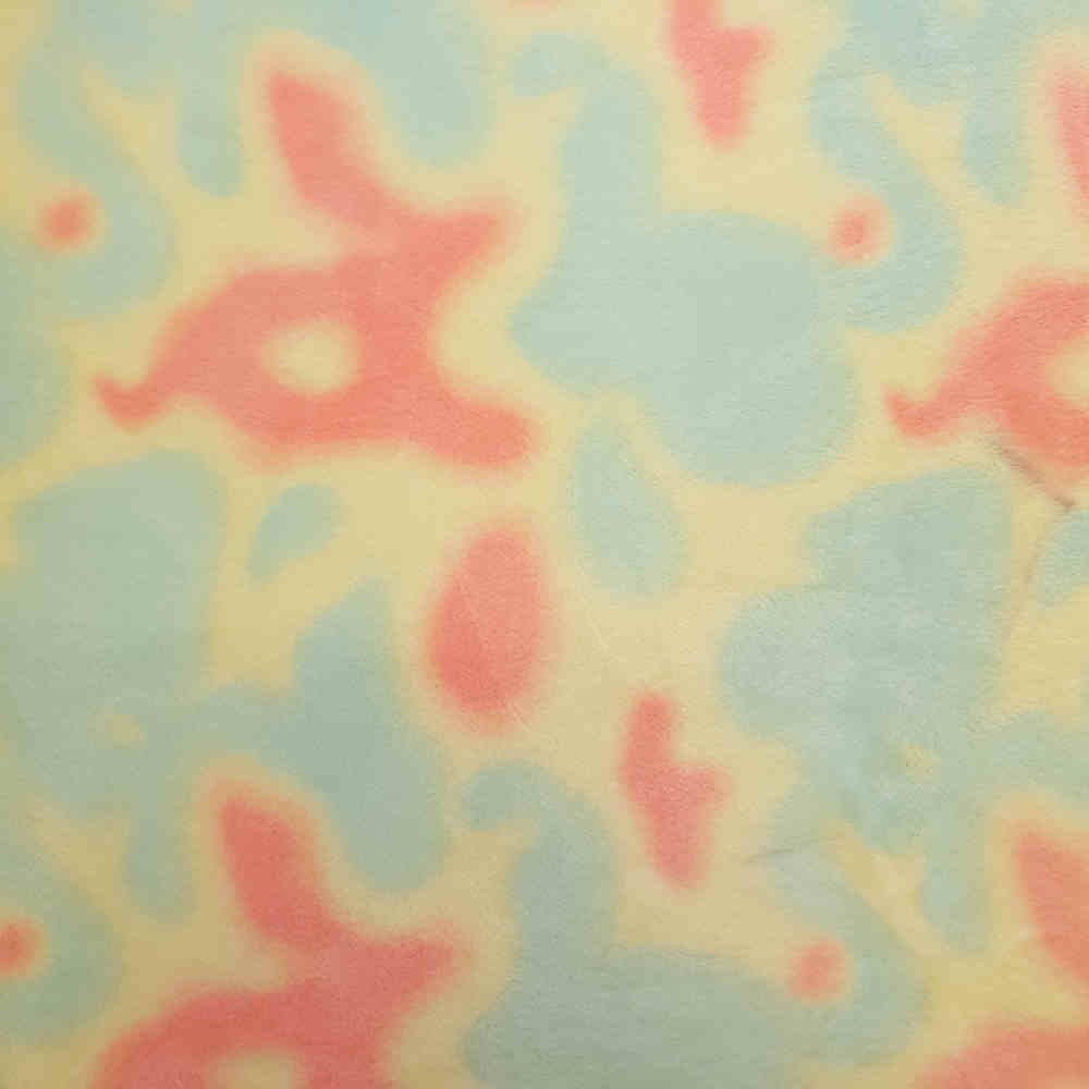 Coral Velour Fleece - Abstract