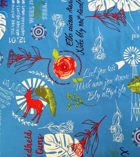 Printed Mini-Matt - Afrikaans - Turquoise & White