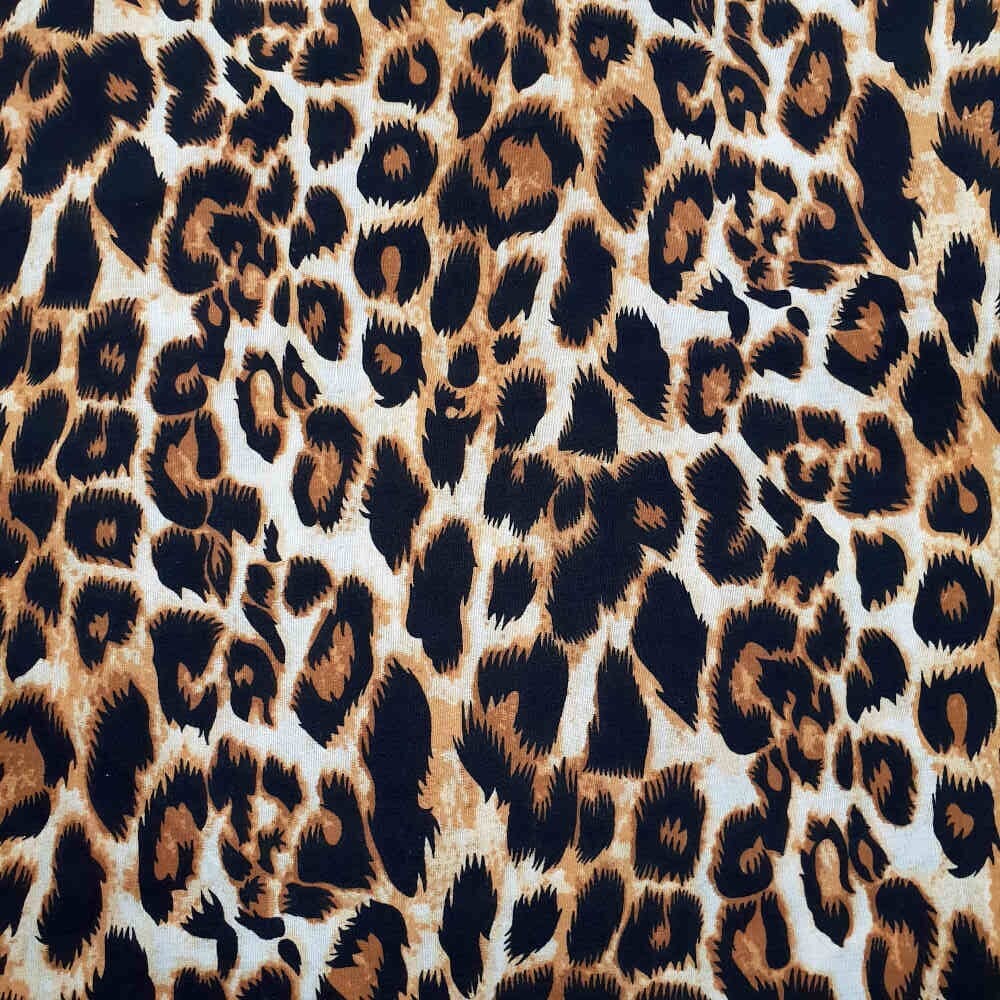 Printed Sheeting - Leopard Print - Black