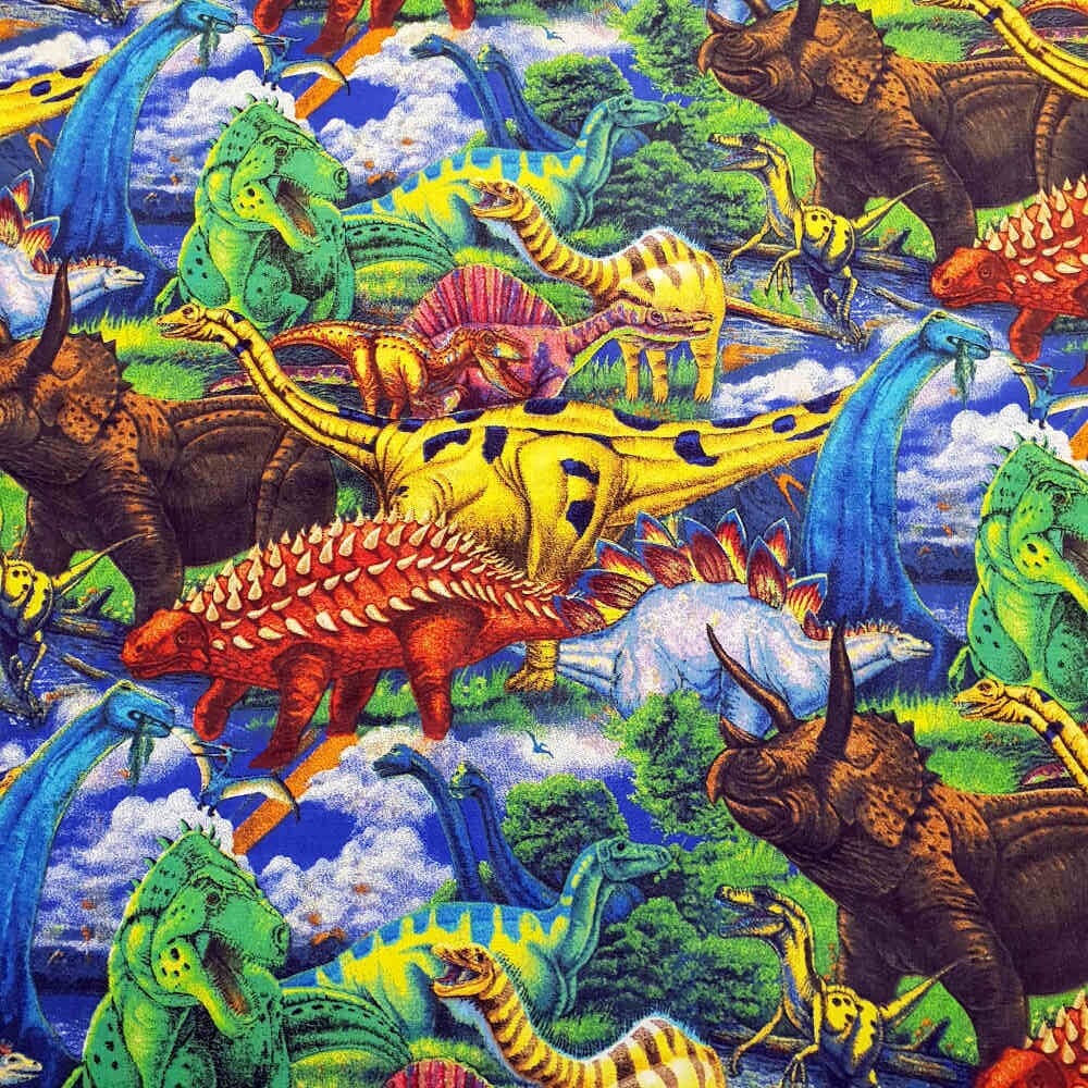 Printed Sheeting – Dinosaur – Multicolored | Curtain Dream