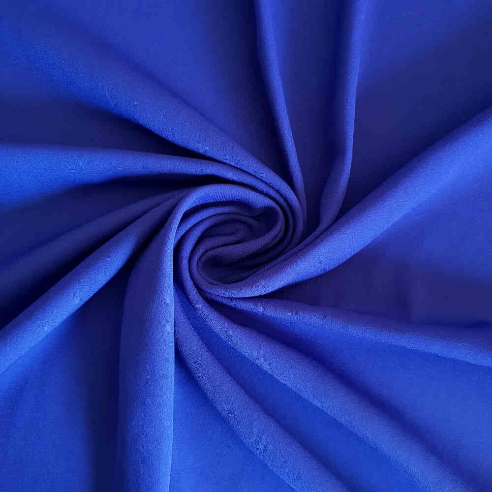 Double Milk Georgette - Royal Blue