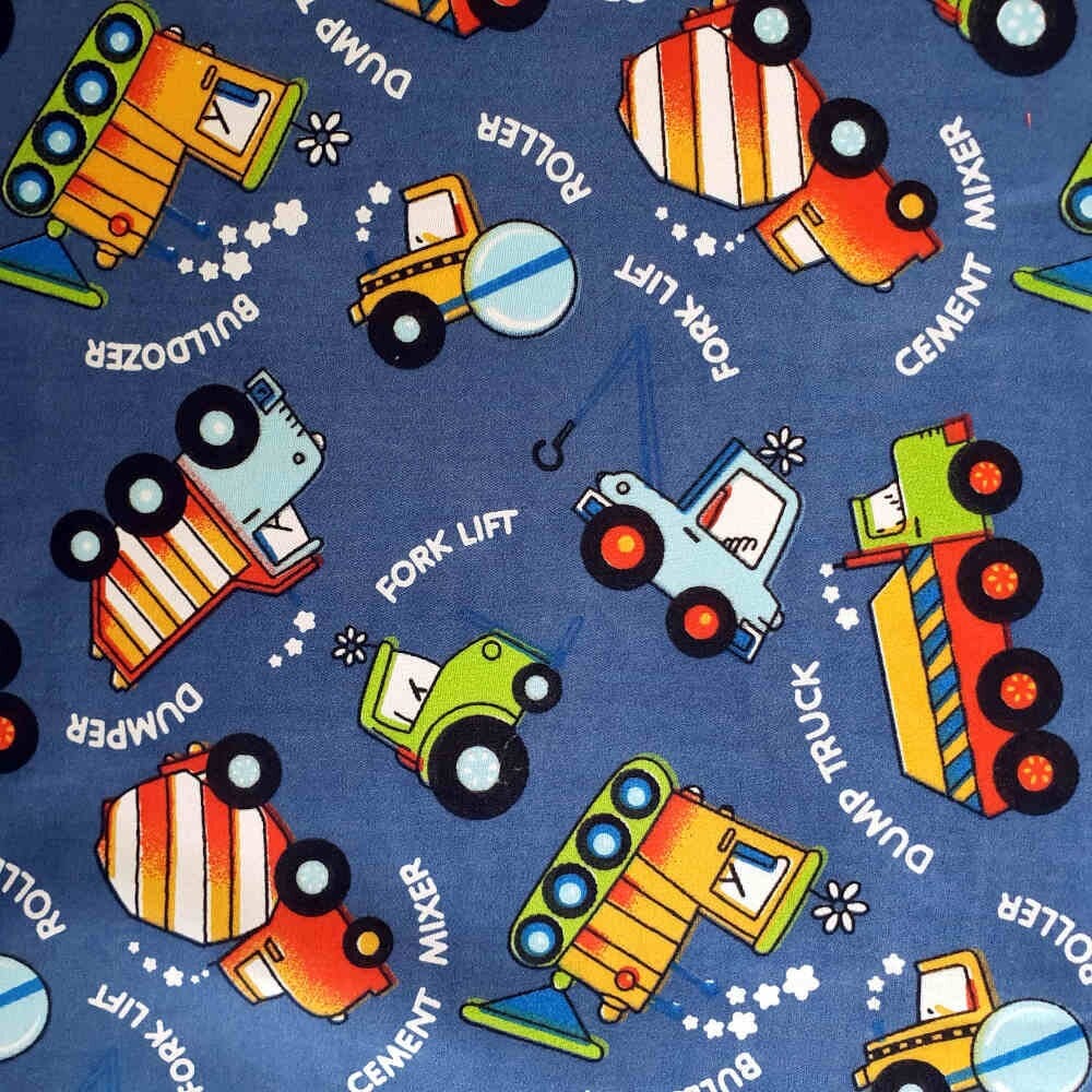 Printed Poly Cotton - Trucks