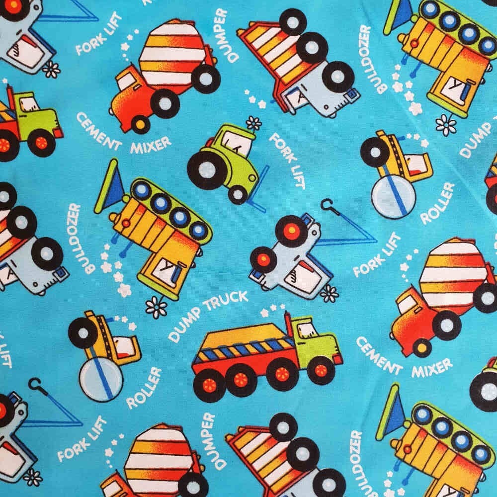 Printed Poly Cotton - Trucks