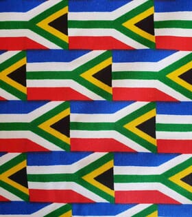 Printed Poly Cotton - SA Flag