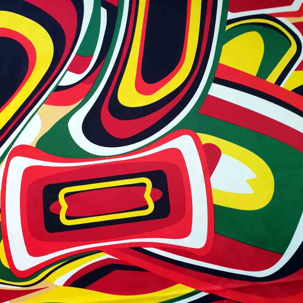 Printed Duchess Satin - Abstract