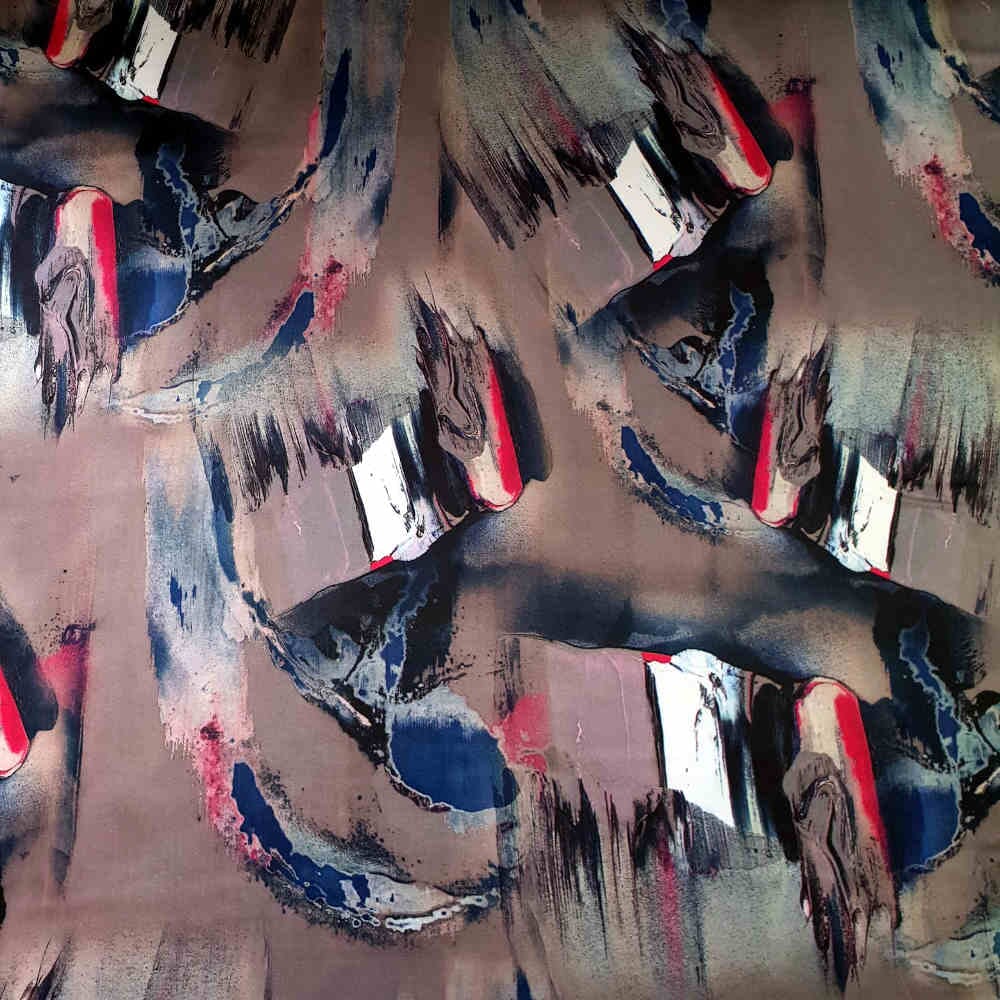 Printed Duchess Satin - Abstract