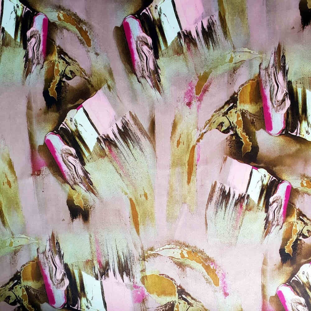 Printed Duchess Satin - Abstract