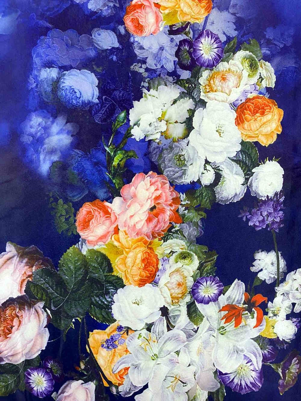 Imported Printed Duchess Satin - Floral