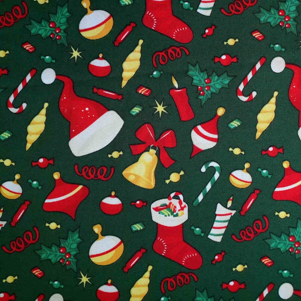 Printed Mini-Matt - Christmas - Bottle Green