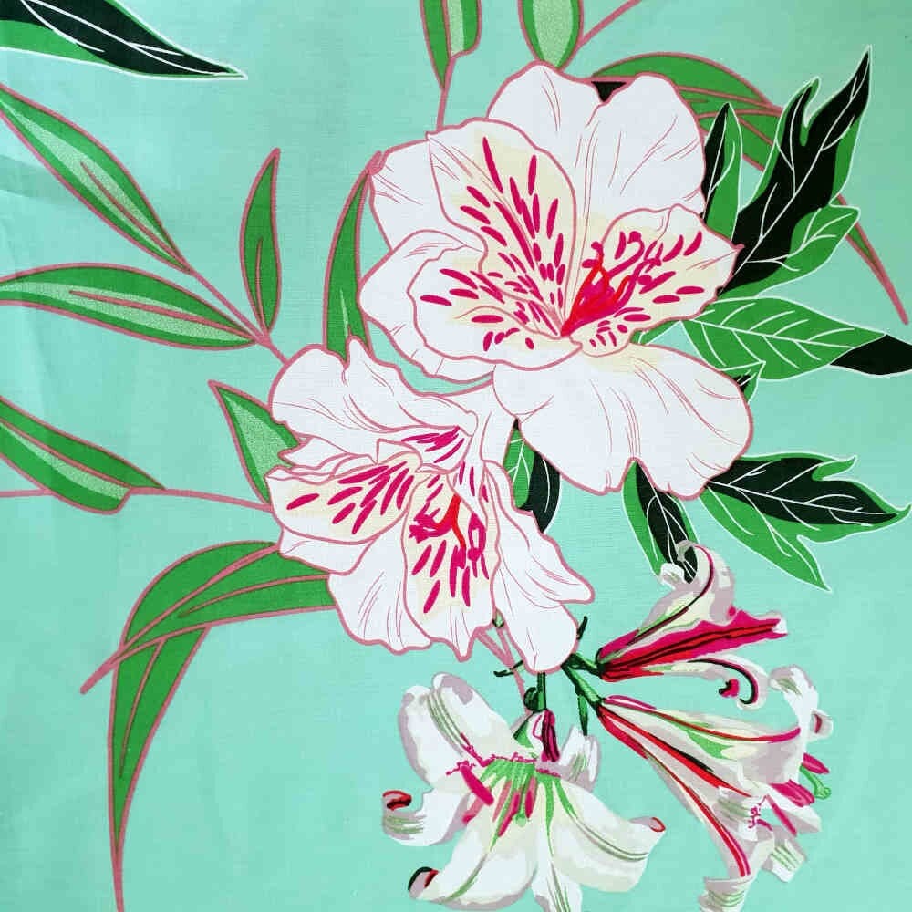 Printed Cotton Voile - Mint