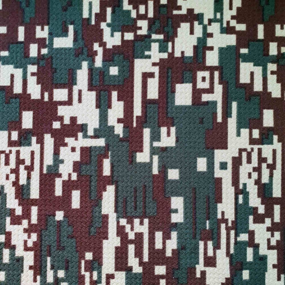 Printed Scuba Crepe - Camouflage