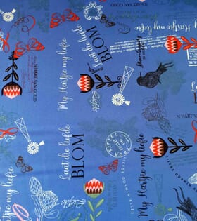 Printed Mini-Matt - Afrikaans - Blue