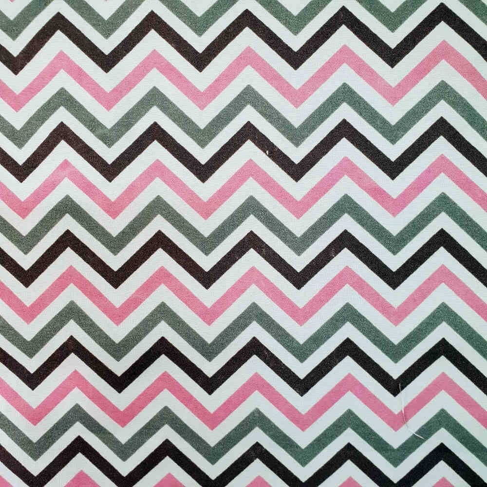 Printed Poly Cotton - Zigzag Stripes