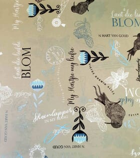 Printed Mini-Matt - Afrikaans - Grey