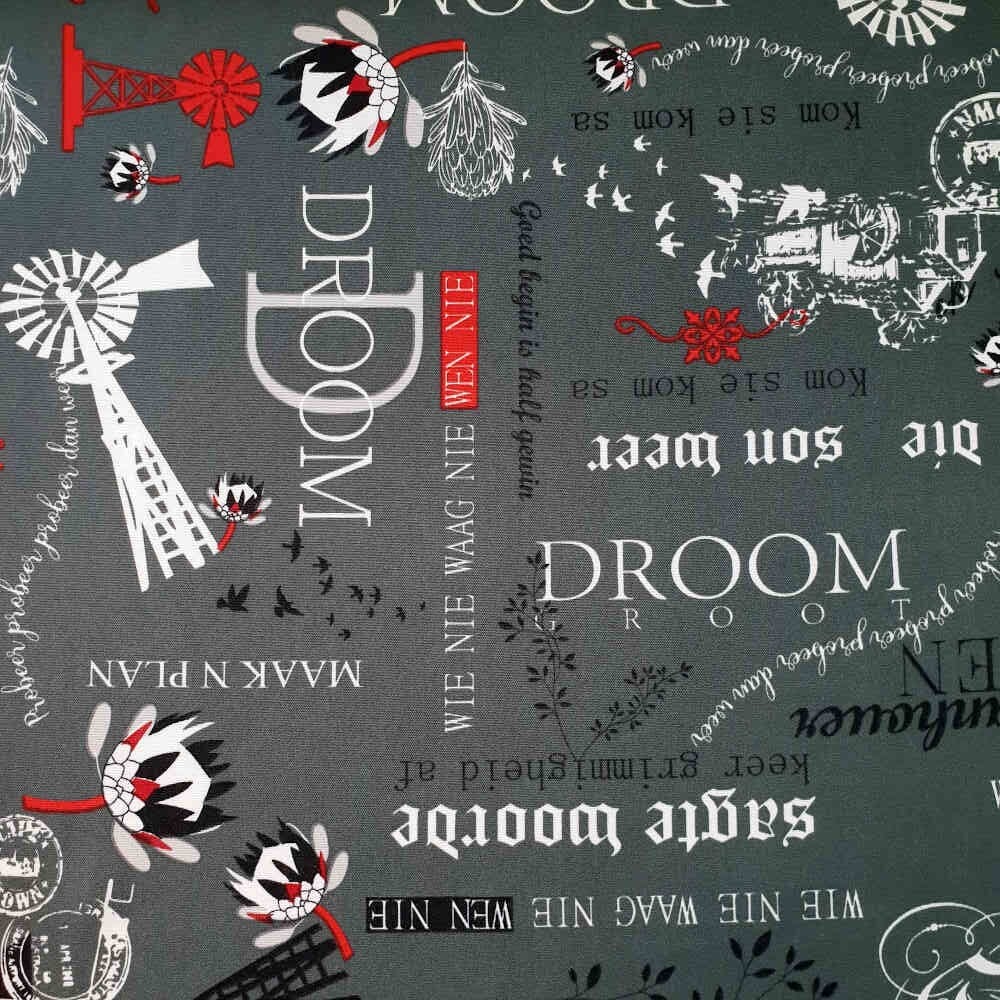 Printed Mini-Matt - Afrikaans - Charcoal