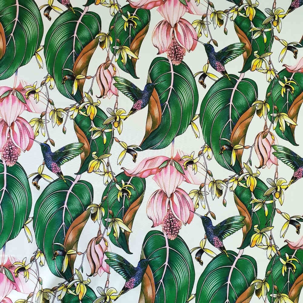 Printed Mini-Matt - Birds - White