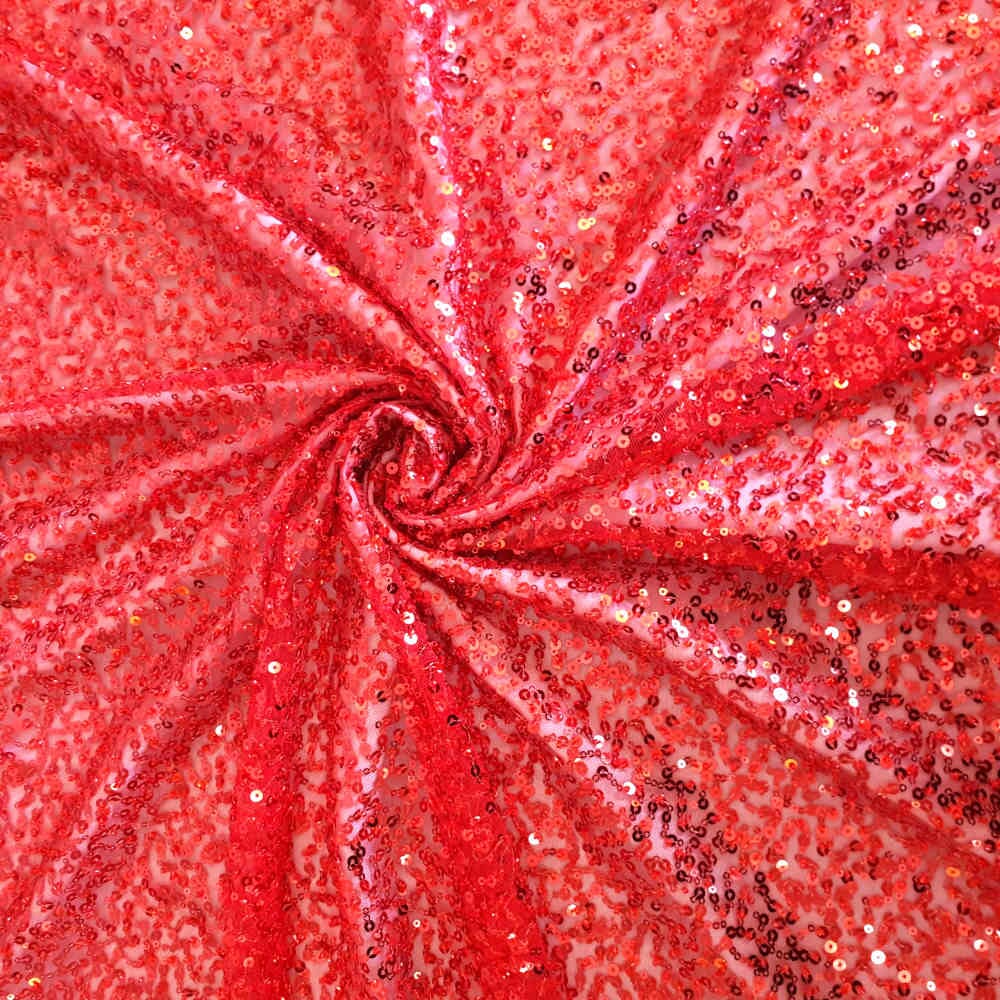 Stella Sparkle Tulle – Red | Curtain Dream