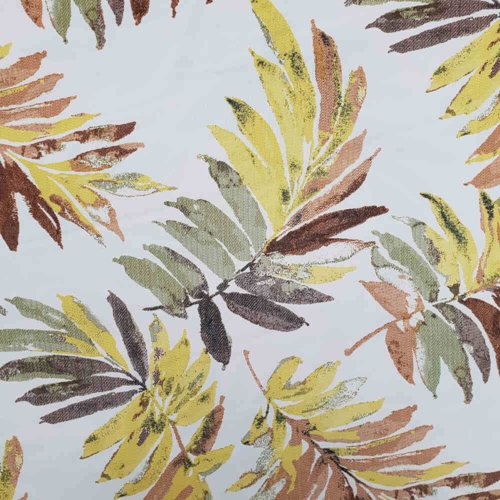 Printed Mini-Matt – Leaves – Brown | Curtain Dream