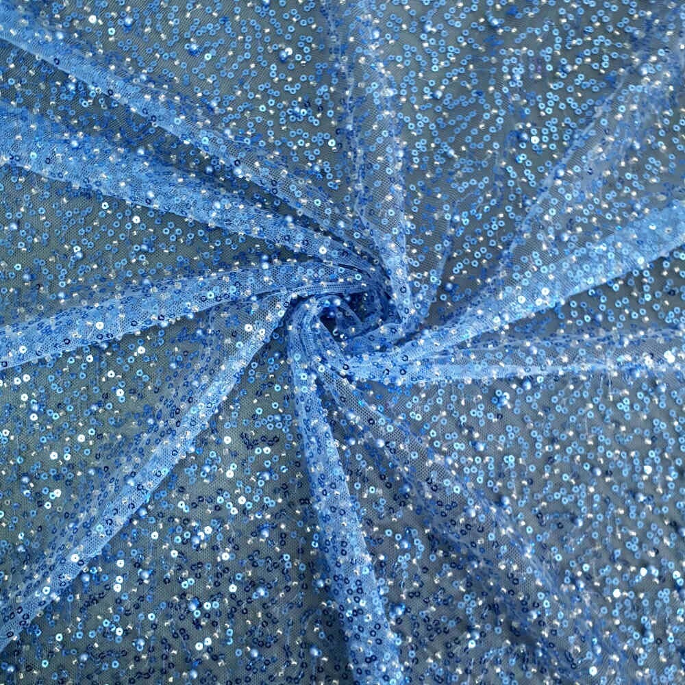 Stella Sparkle Tulle – Sky Blue | Curtain Dream