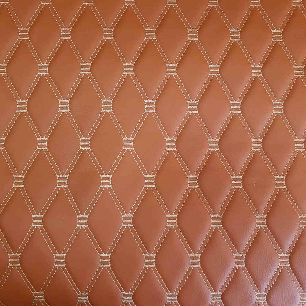 Quilted PU Leather Brown Curtain Dream