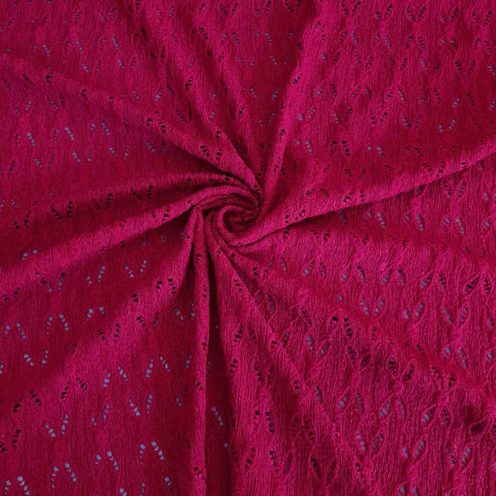 Crinkle Jacquard Lace – Maroon | Curtain Dream