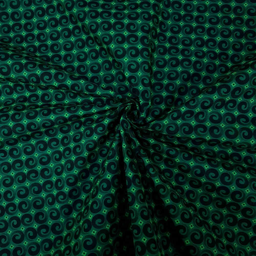 Seshoeshoe Fabric Cheetah Shwe Shwe – Emerald Green Curtain