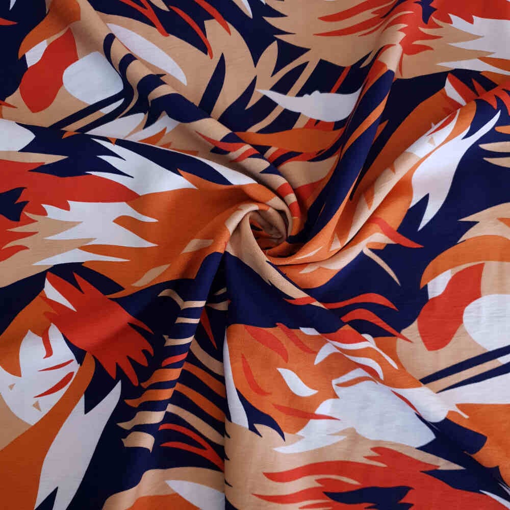 Printed Gause Linen Navy Blue Curtain Dream