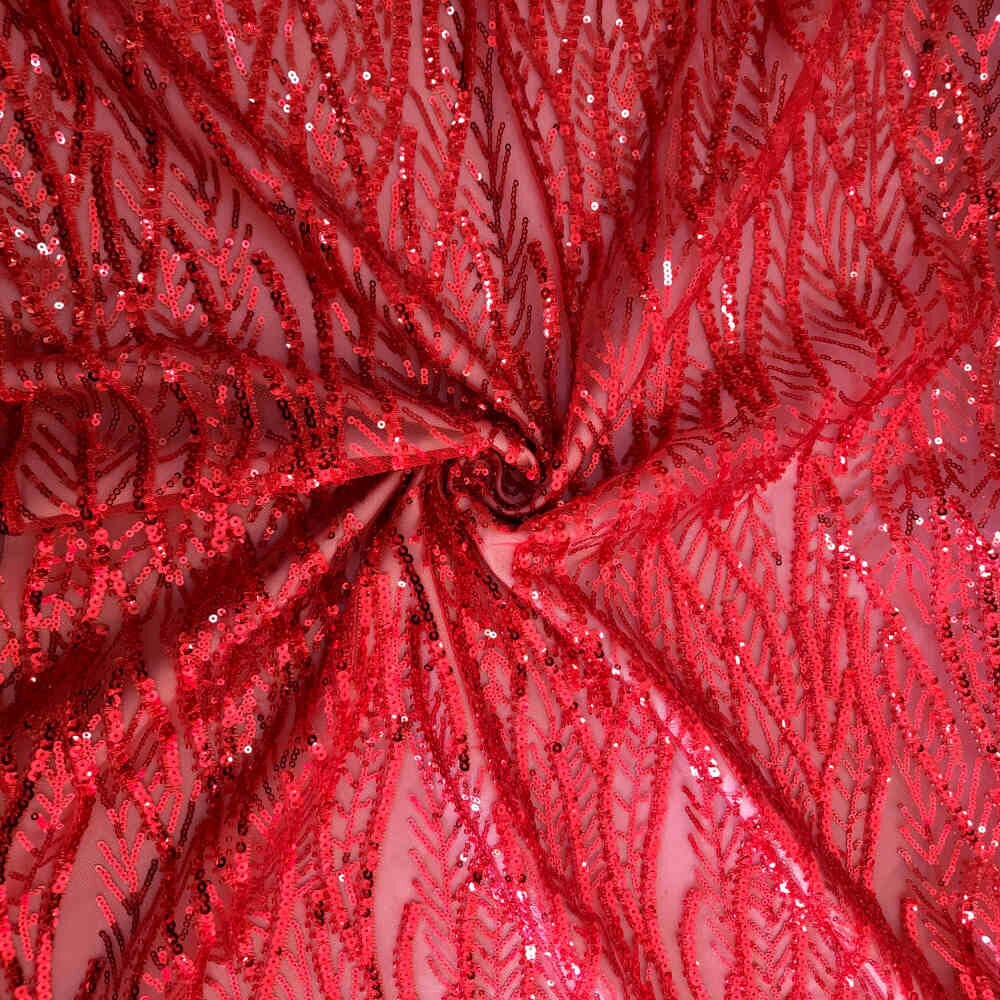 Selena Evening Tulle – Red | Curtain Dream