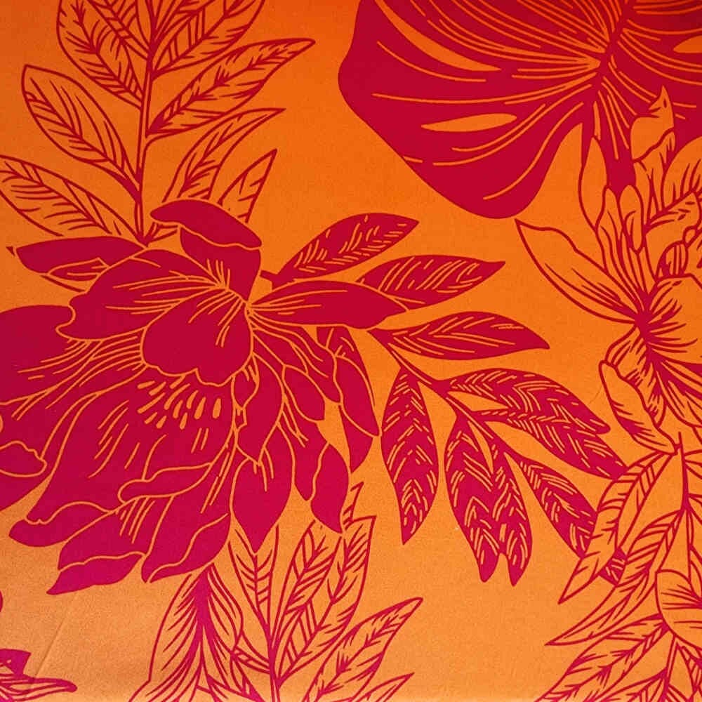 Printed Armani Satin – Floral | Curtain Dream