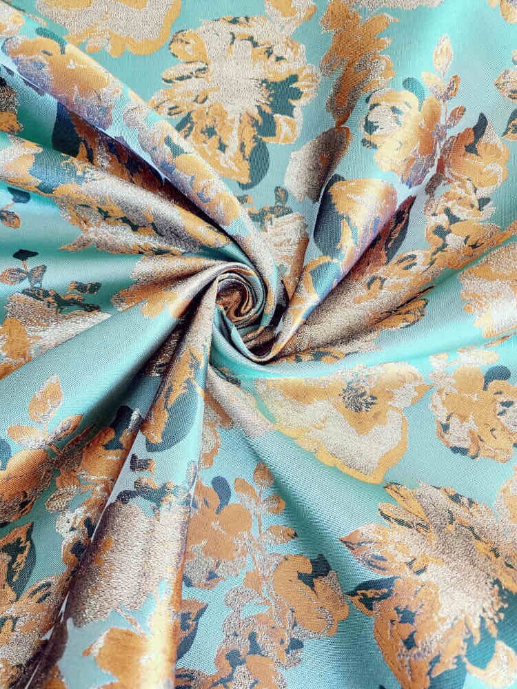 Rose Brocade – Mustard | Curtain Dream