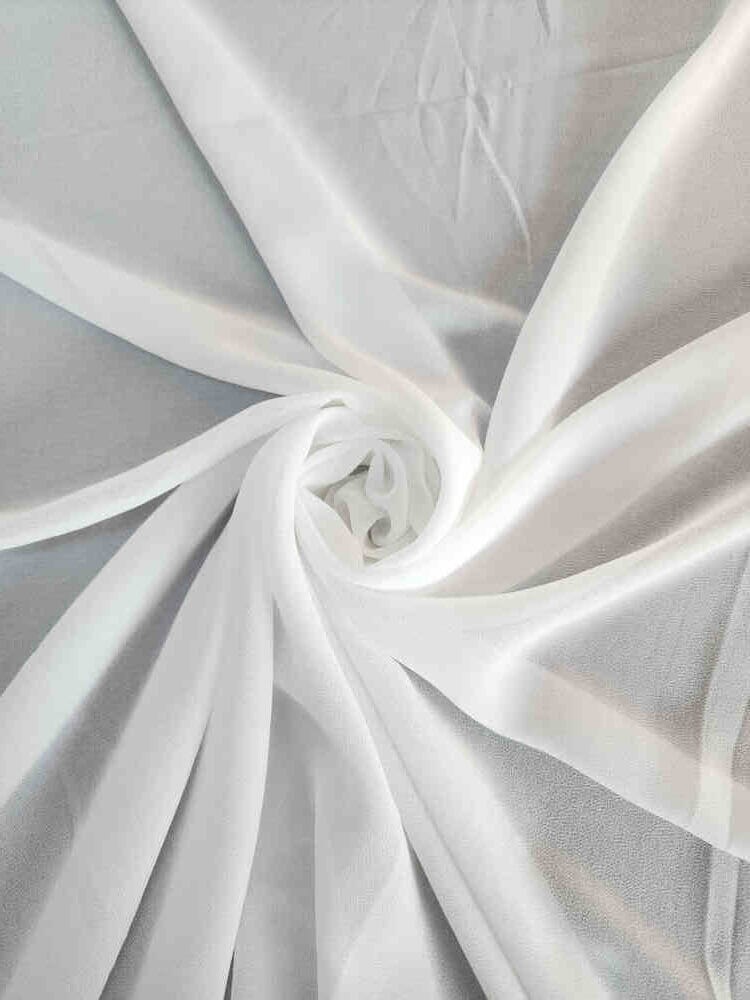 Pebble Viscose Chiffon – Off White | Curtain Dream