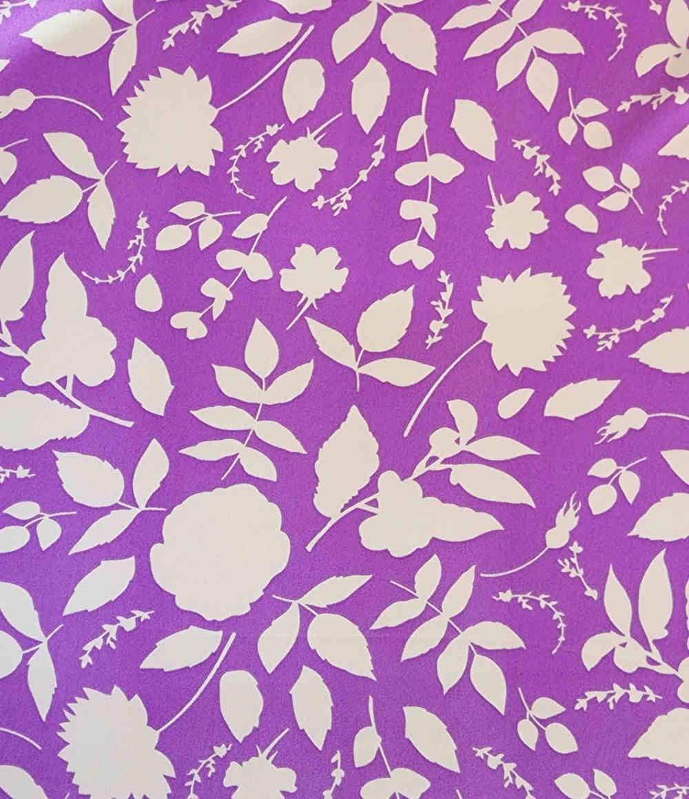 Printed Dull Satin – Floral – Purple | Curtain Dream