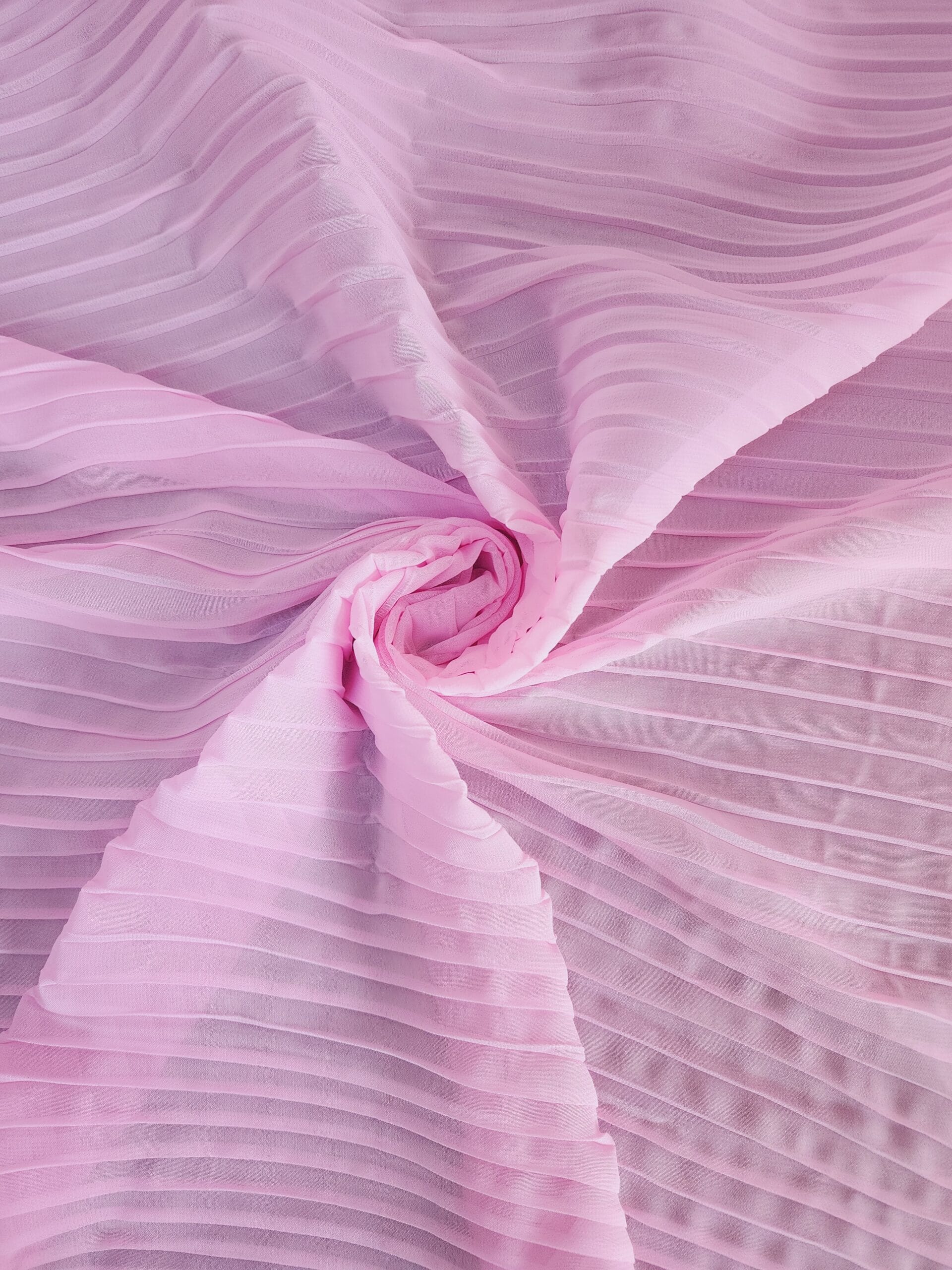 Pleated Chiffon Baby Pink Curtain Dream