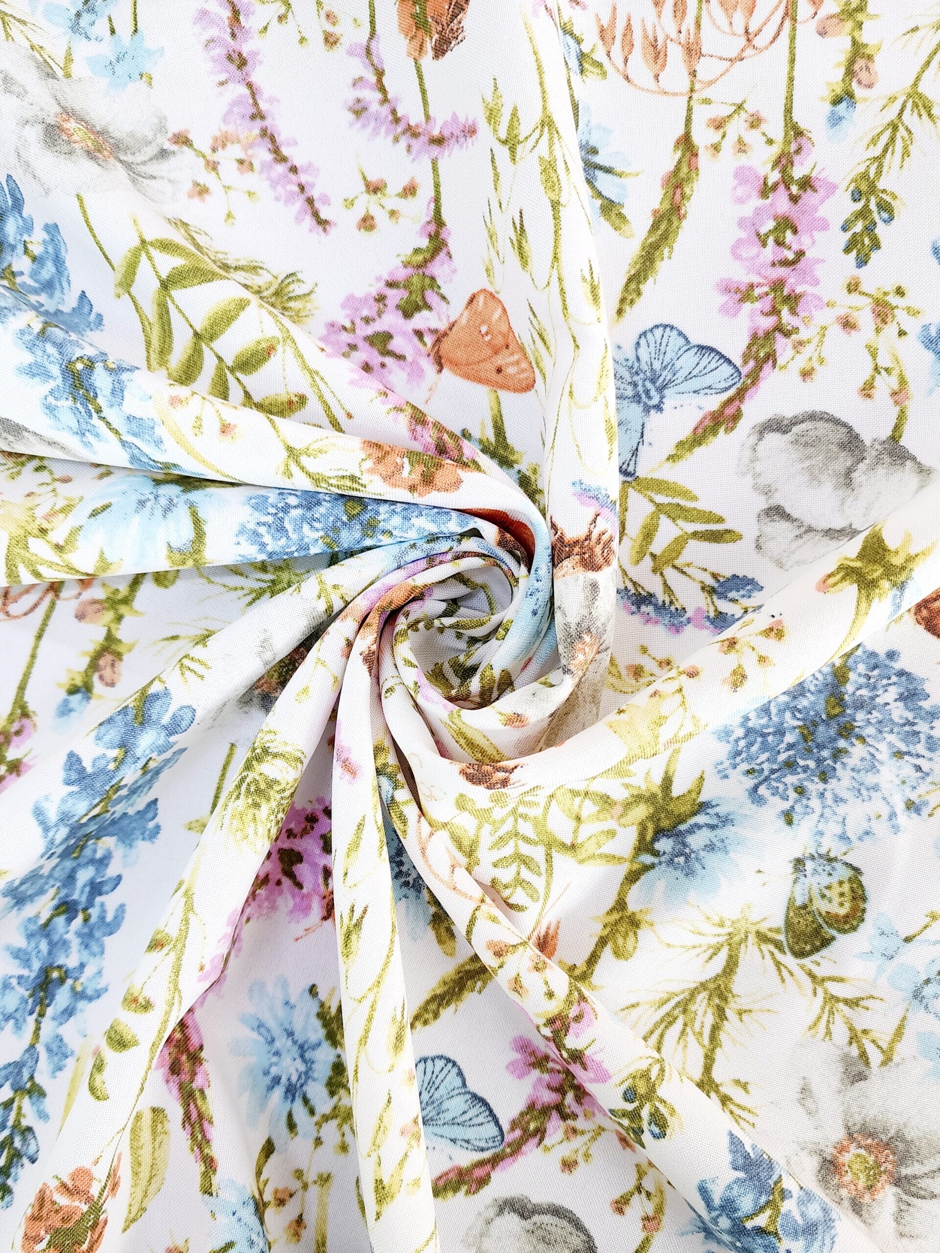 Printed Mini-Matt – Floral – Sky Blue | Curtain Dream