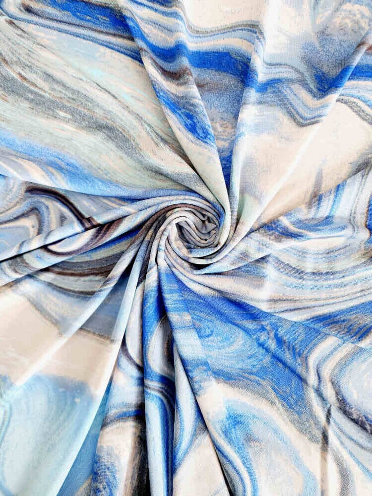 Printed Bon Bon – Abstract – Royal Blue | Curtain Dream