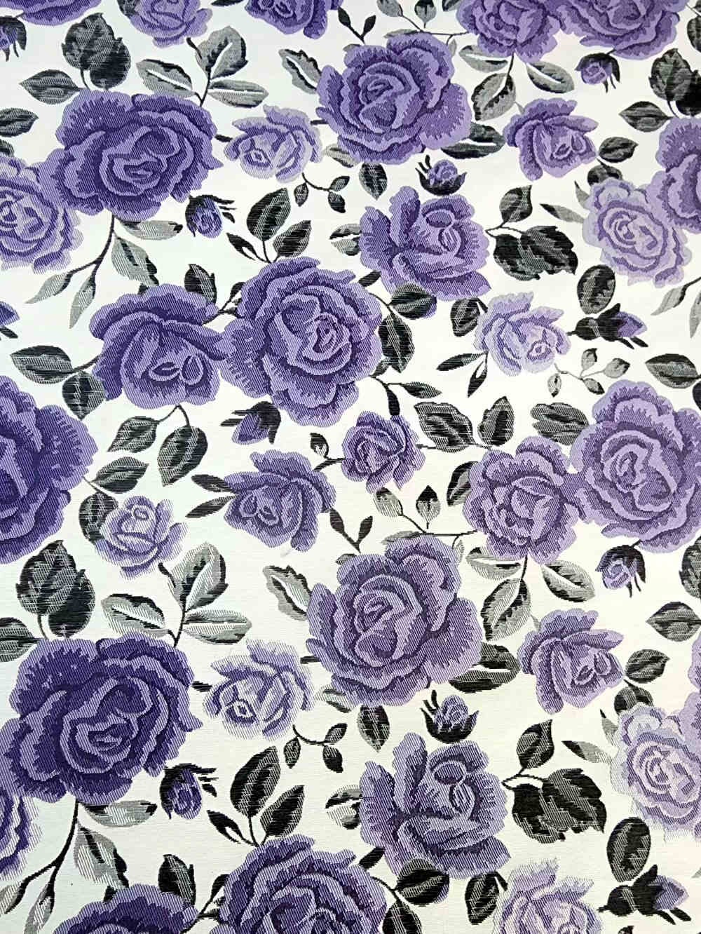 Rose Brocade Purple Curtain Dream