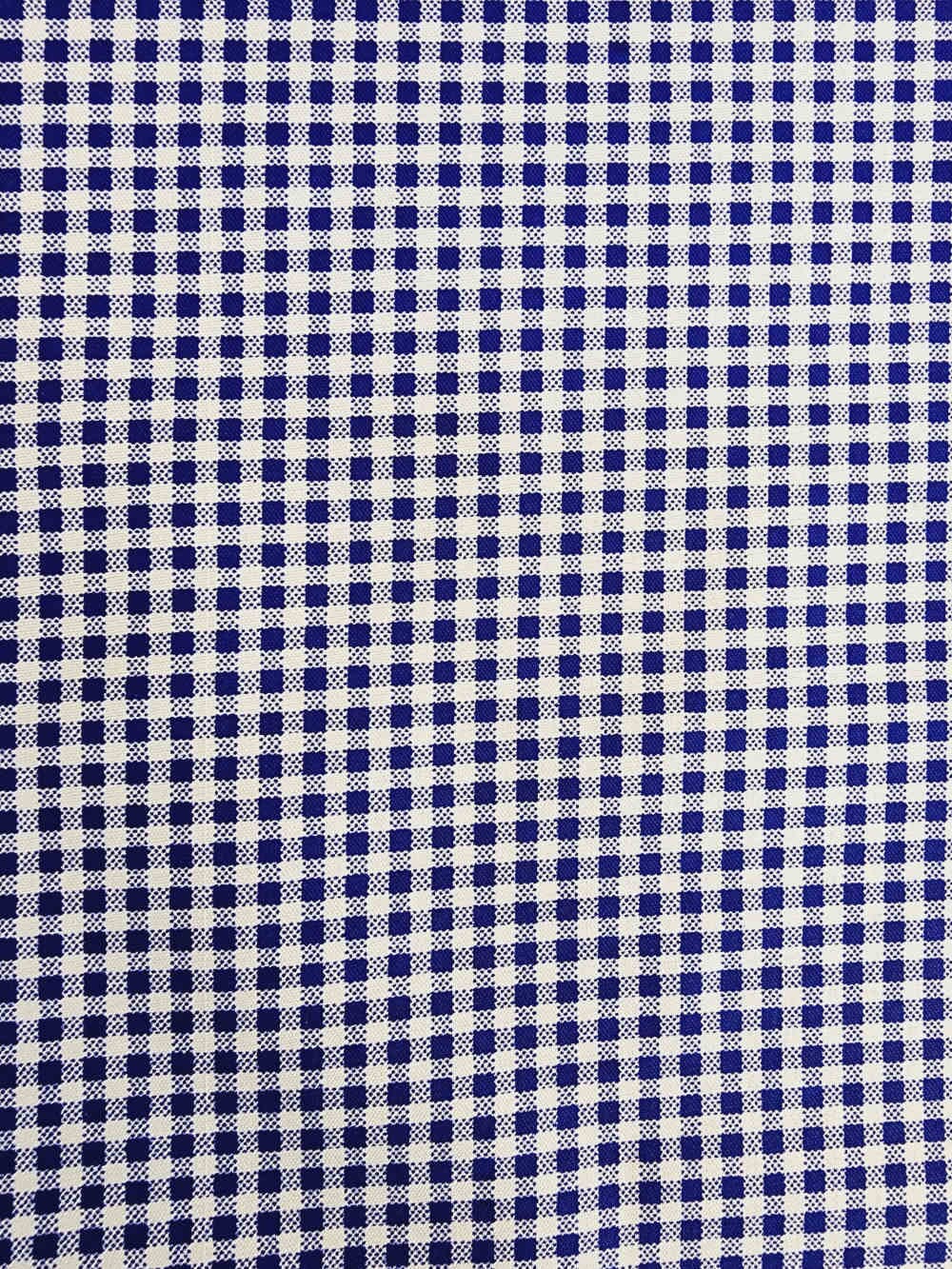 Printed Poly Cotton Royal Blue Gingham Curtain Dream
