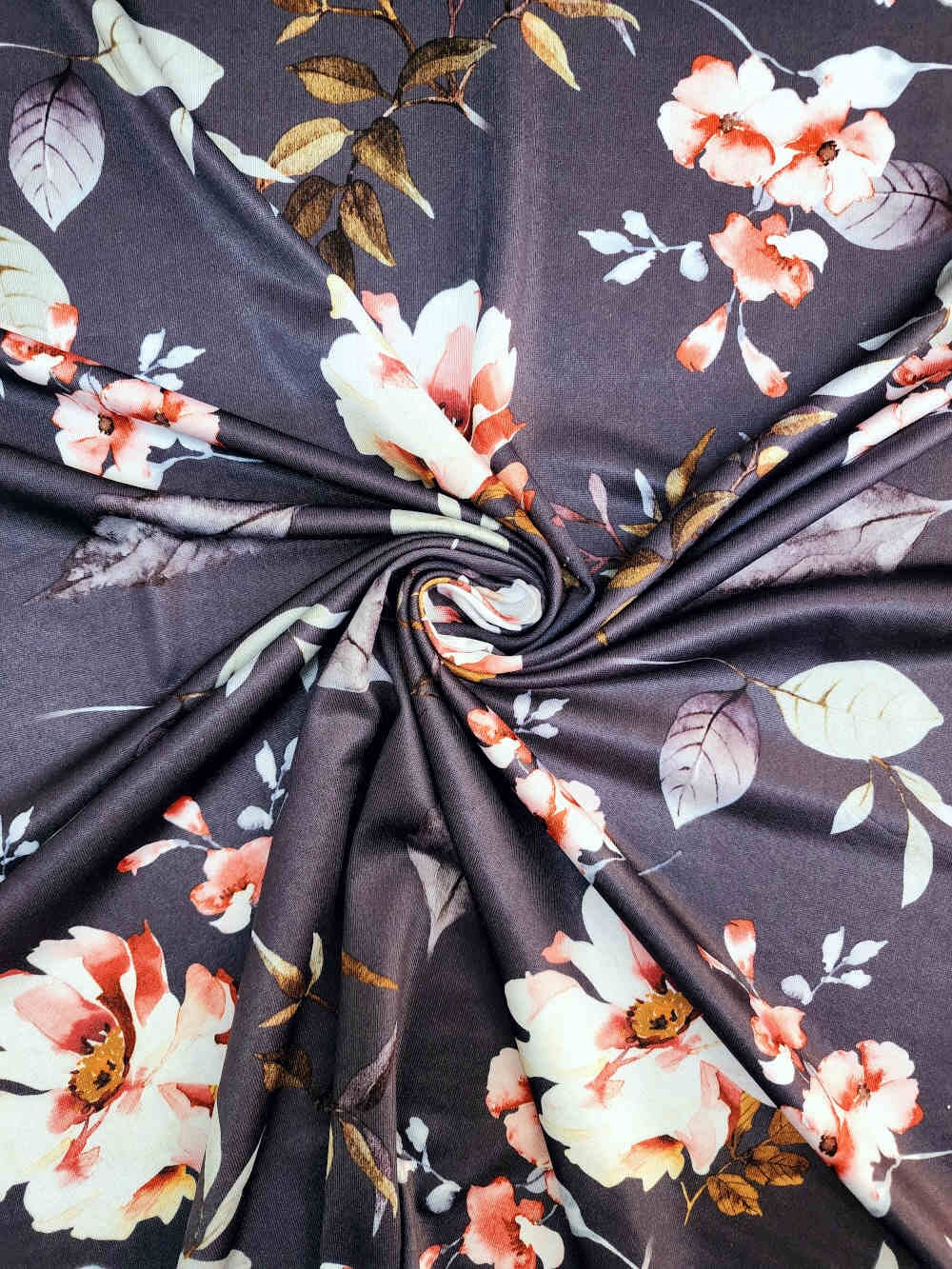 Printed DTY – Floral – Dark Grey | Curtain Dream