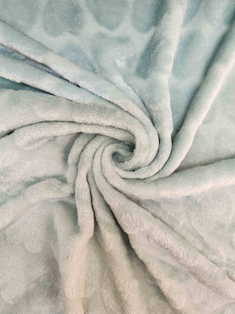 Jacquard Fleece Hearts Sage Curtain Dream