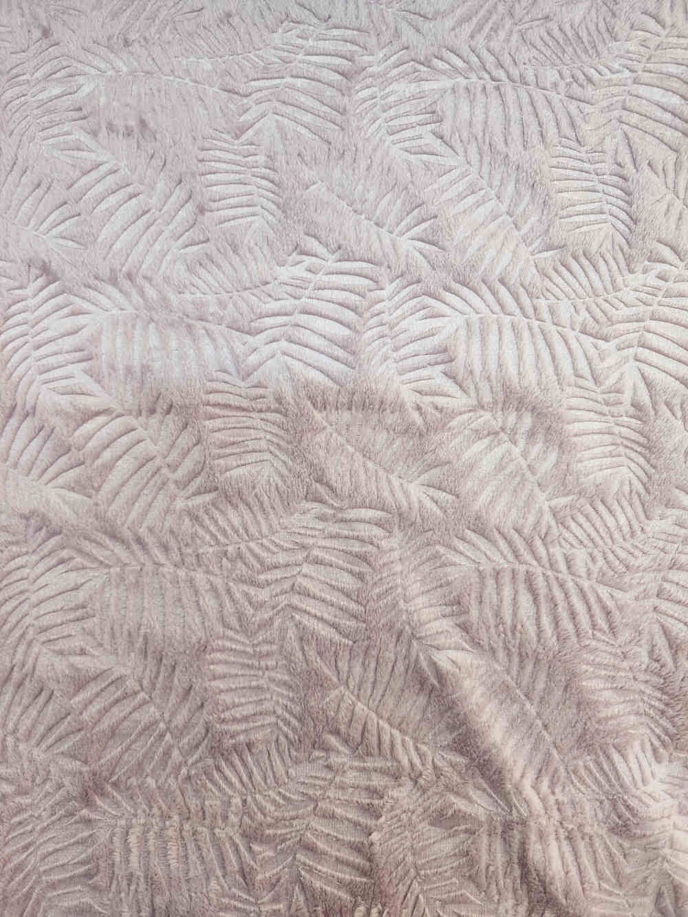 Jacquard Fleece Leaf Lavender Curtain Dream