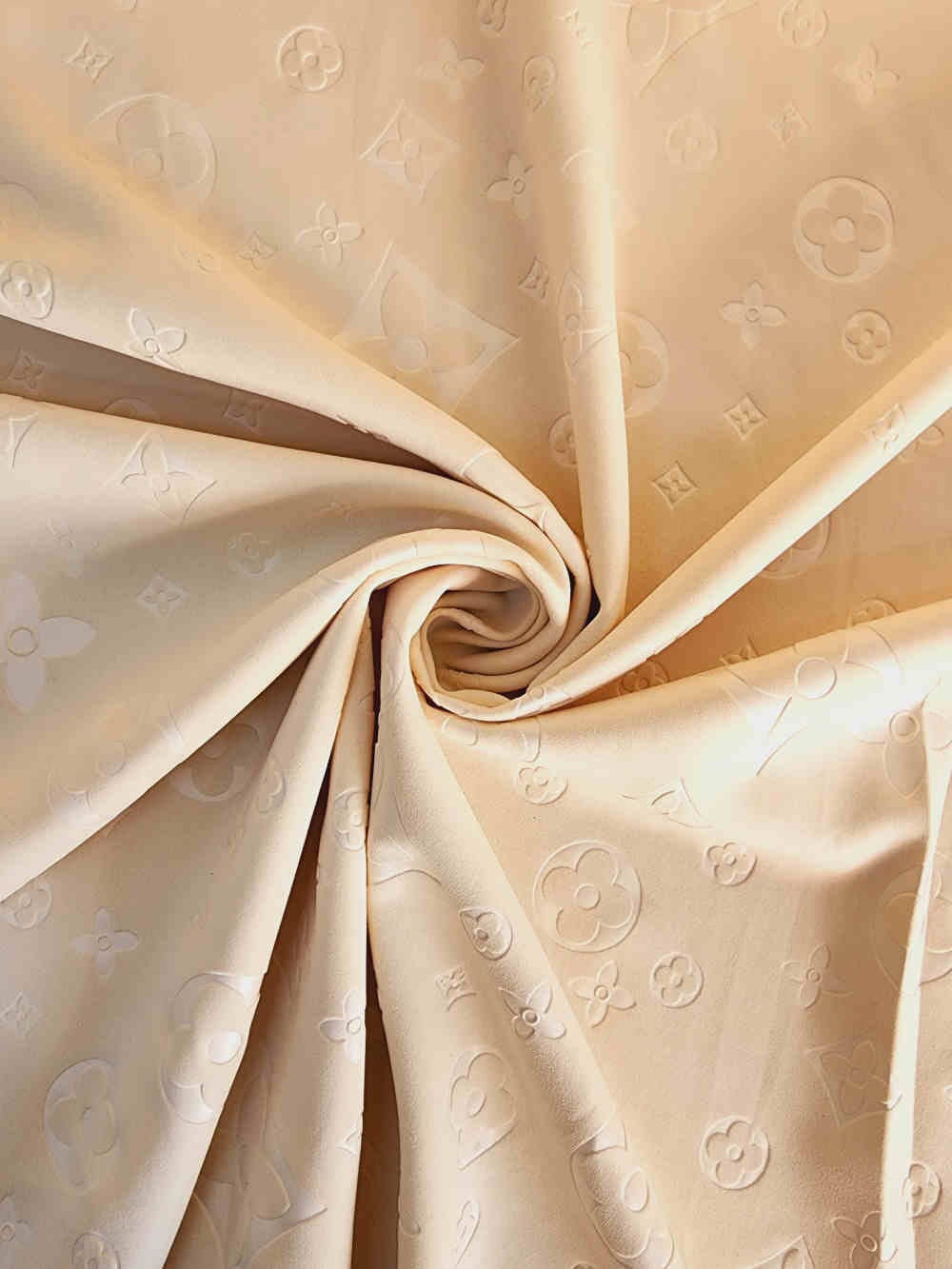 Embossed Scuba Cream Curtain Dream
