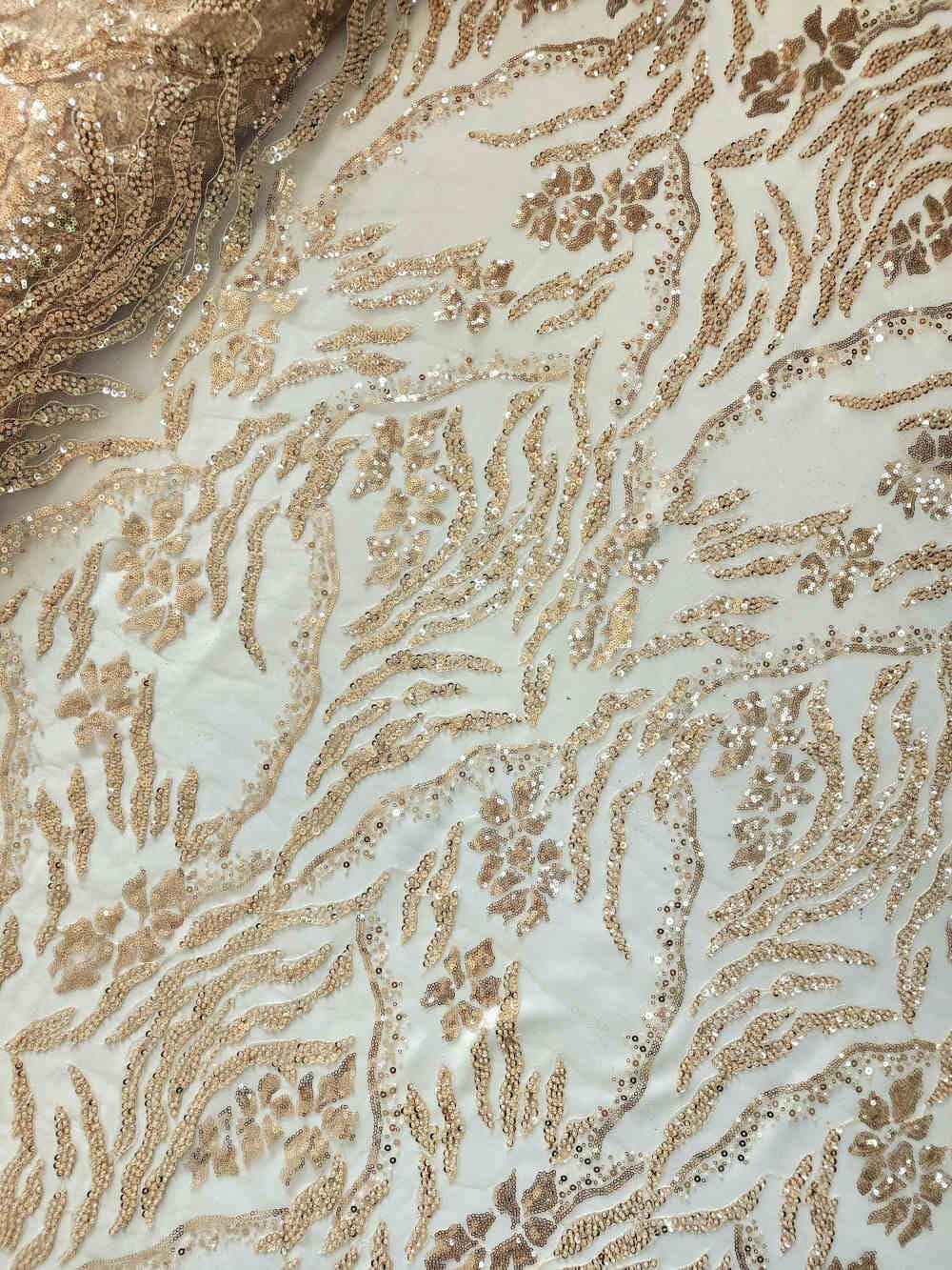 Beige Silk Tulle