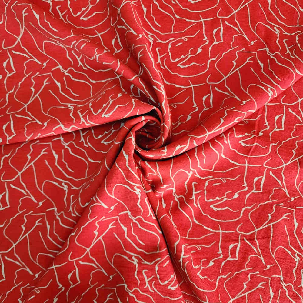 Printed Gause Linen Burnt Orange Curtain Dream